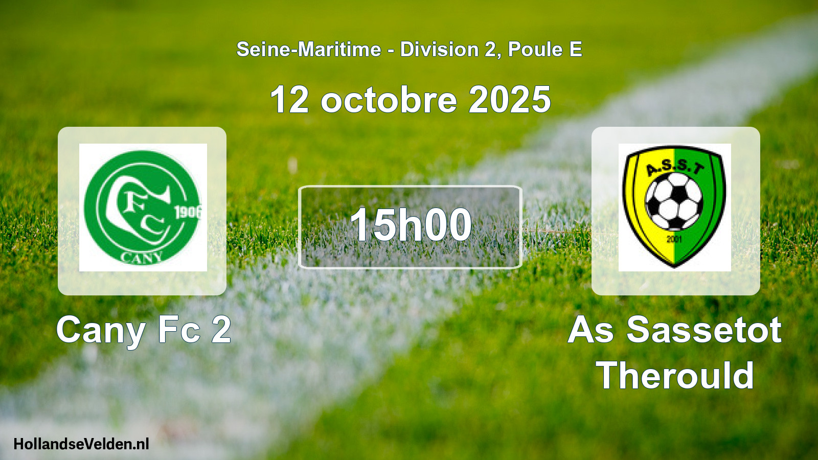 Geplande wedstrijd: Cany Fc 2 - As Sassetot Therould (12 oktober 2025)