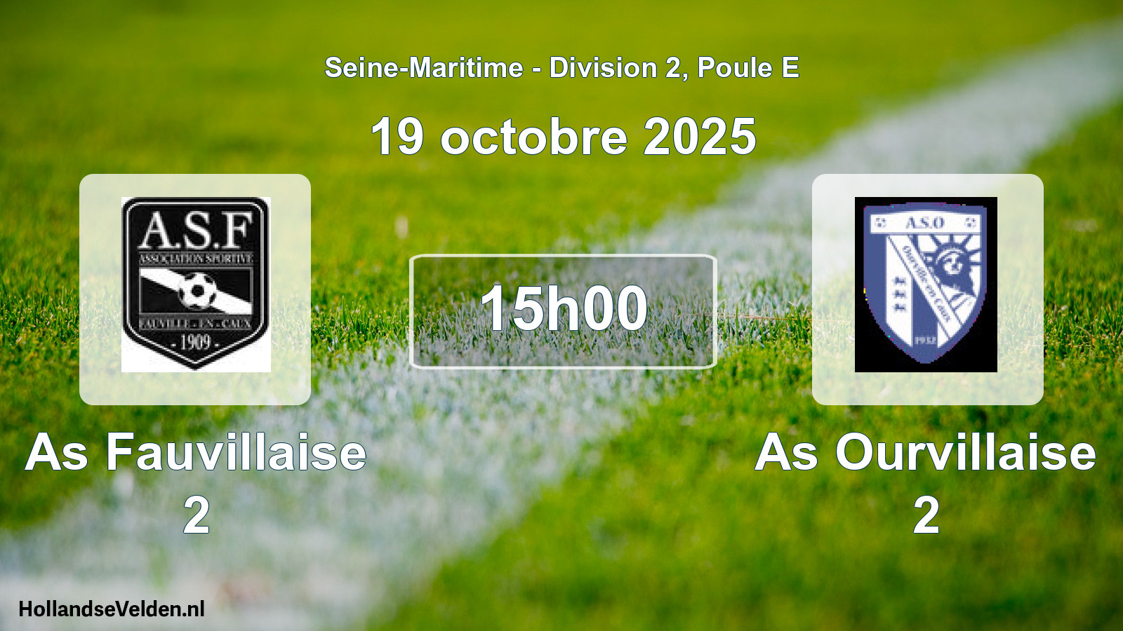 Geplande wedstrijd: As Fauvillaise 2 - As Ourvillaise 2 (19 octobre 2025)