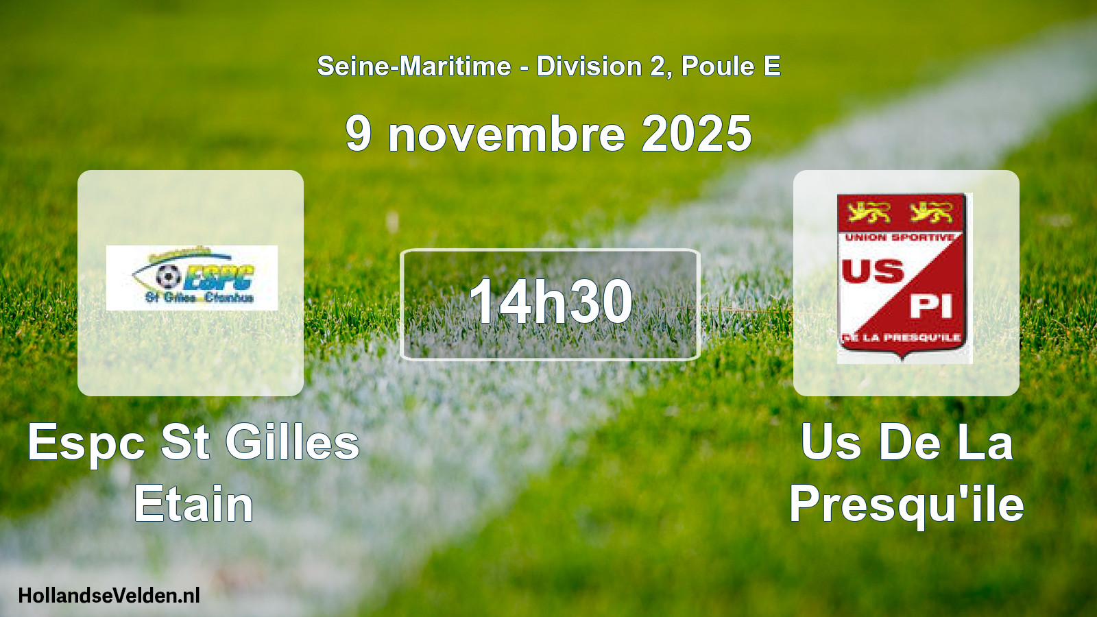 Scheduled Match: Espc St Gilles Etain - Us De La Presqu'ile (9 November 2025)