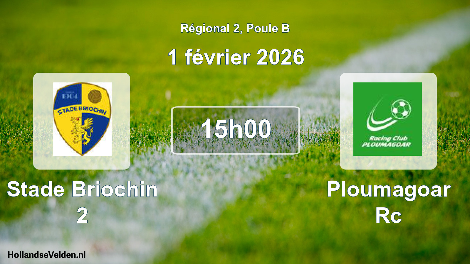 Geplande wedstrijd: Stade Briochin 2 - Ploumagoar Rc (1 février 2026)