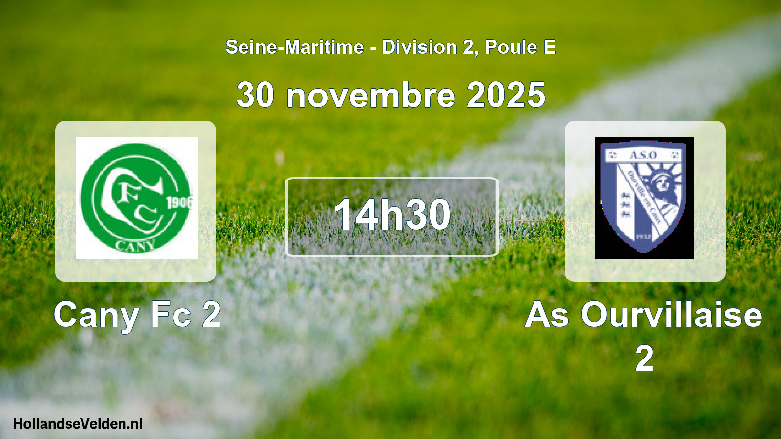 Geplande wedstrijd: Cany Fc 2 - As Ourvillaise 2 (30 november 2025)