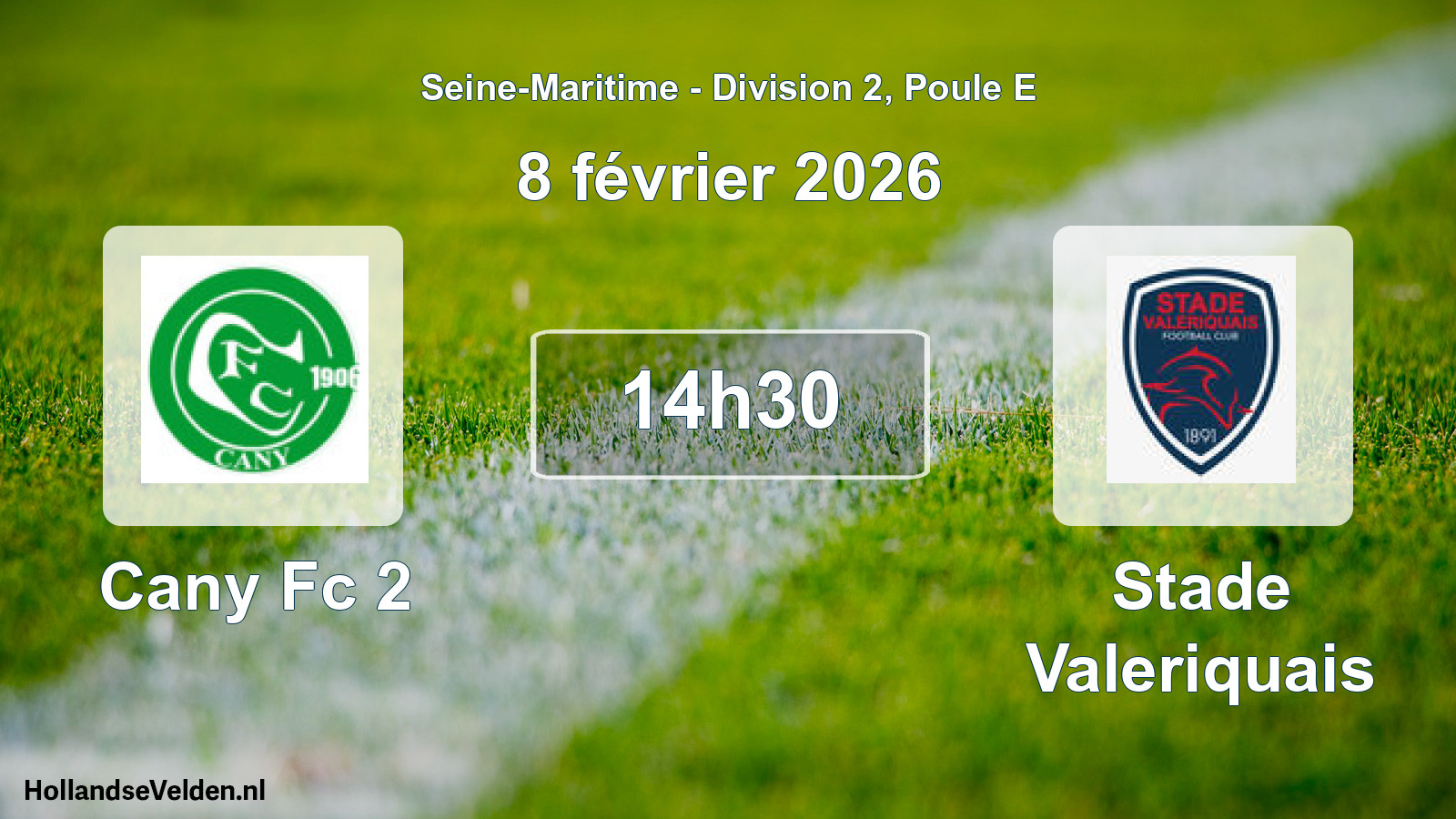 Geplande wedstrijd: Cany Fc 2 - Stade Valeriquais (8 februari 2026)