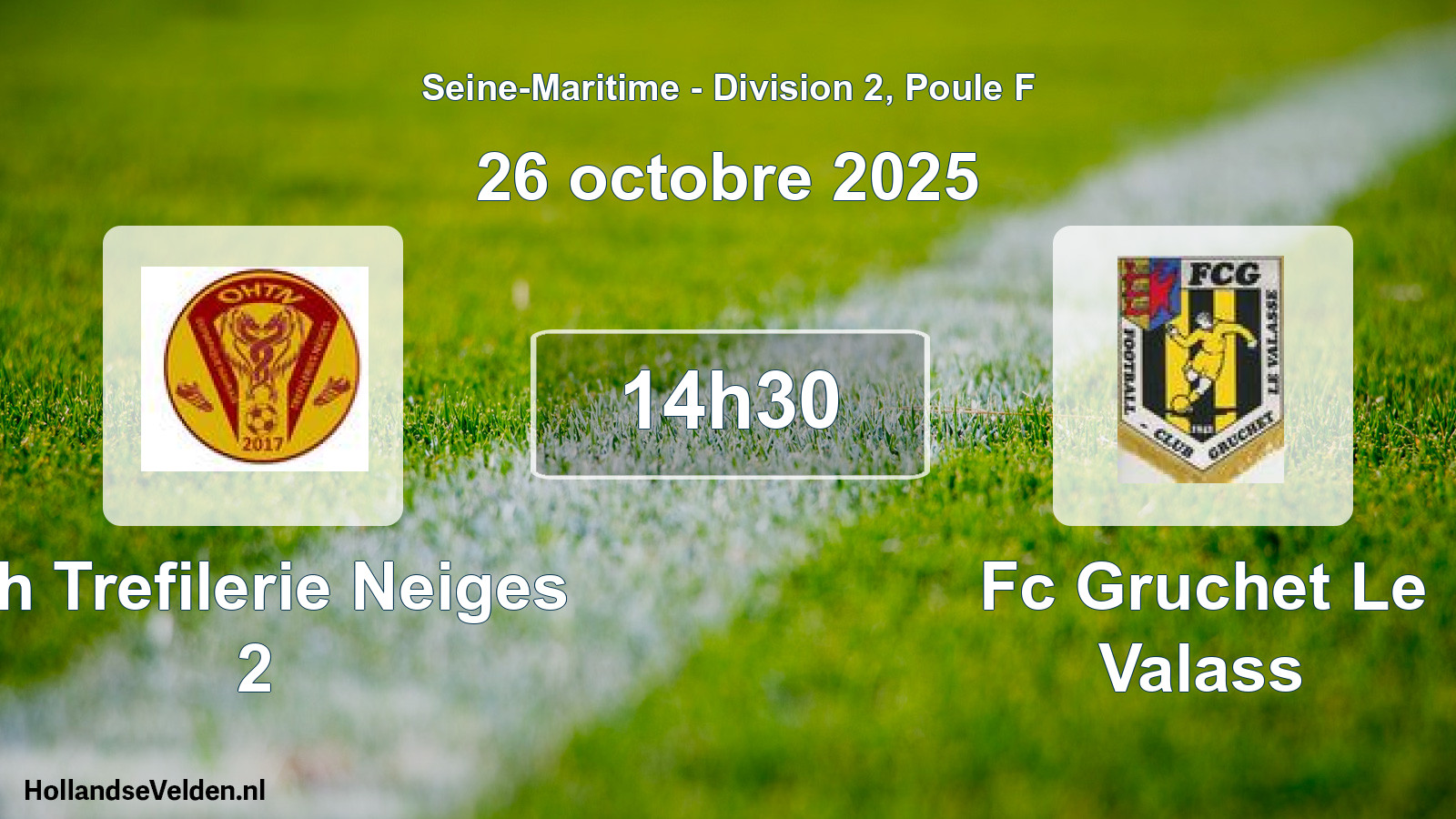 Scheduled Match: Oh Trefilerie Neiges 2 - Fc Gruchet Le Valass (26 October 2025)