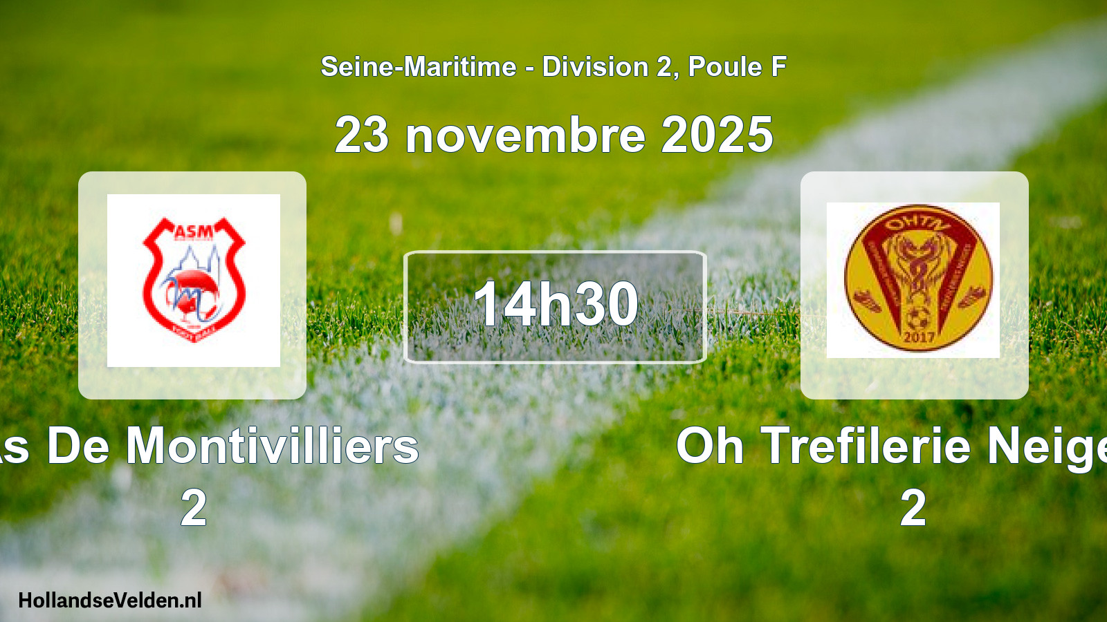 Scheduled Match: As De Montivilliers 2 - Oh Trefilerie Neiges 2 (23 November 2025)