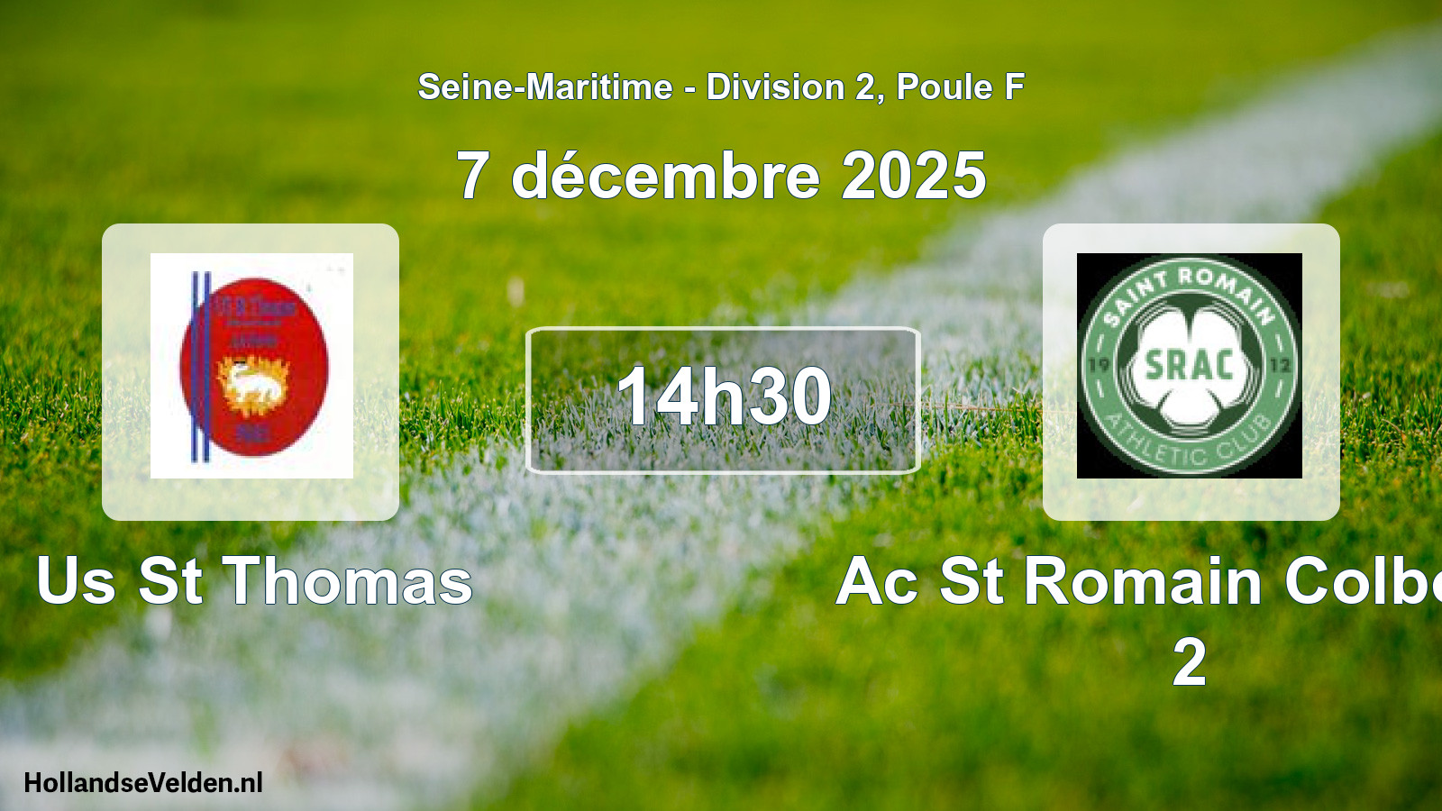 Geplande wedstrijd: Us St Thomas - Ac St Romain Colbosc 2 (7 december 2025)