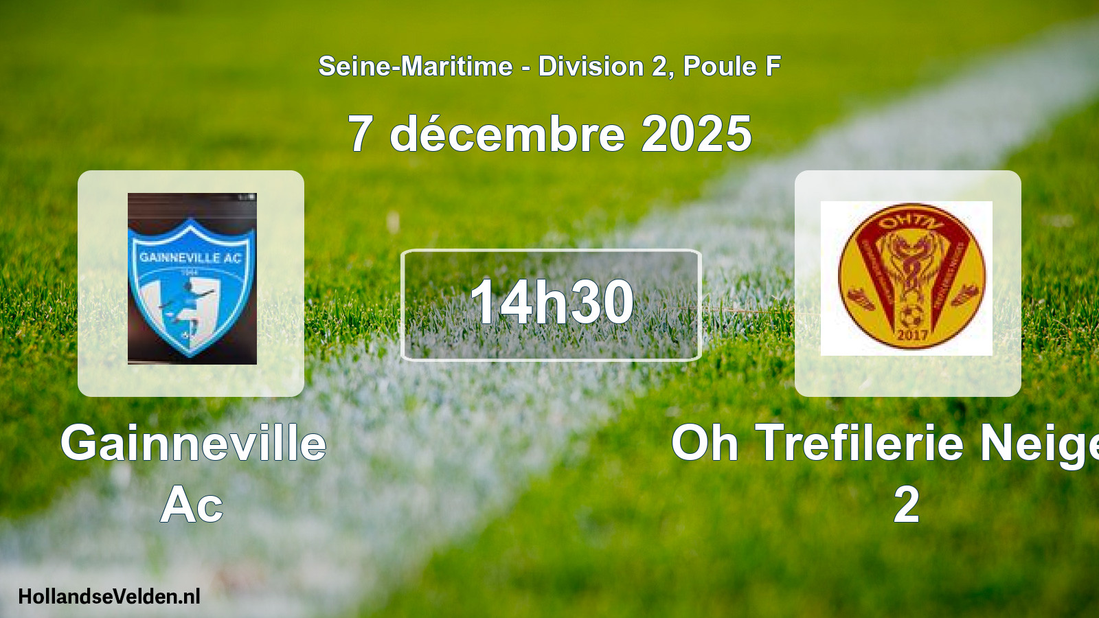Geplande wedstrijd: Gainneville Ac - Oh Trefilerie Neiges 2 (7 december 2025)
