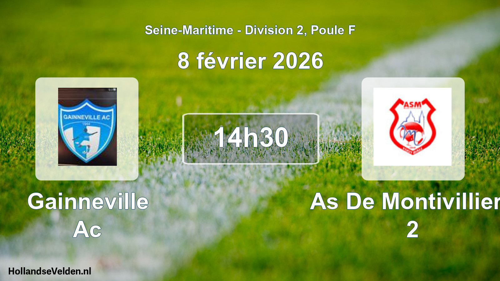 Geplande wedstrijd: Gainneville Ac - As De Montivilliers 2 (8 februari 2026)