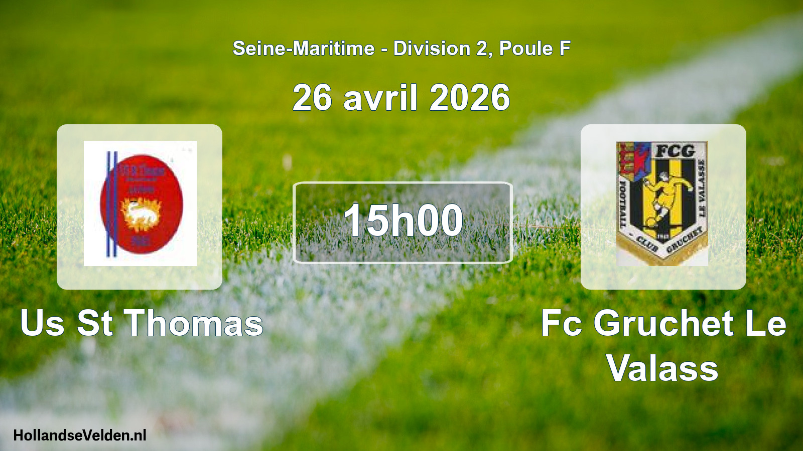 Geplande wedstrijd: Us St Thomas - Fc Gruchet Le Valass (26 april 2026)