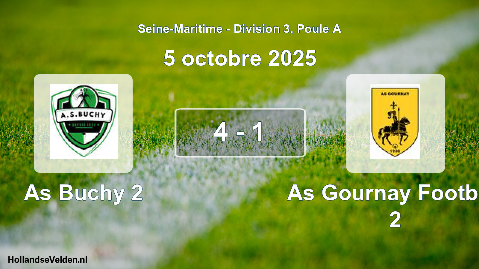 Gespeelde wedstrijd: As Buchy 2 - As Gournay Football 2 4 - 1 (5 octobre 2025)
