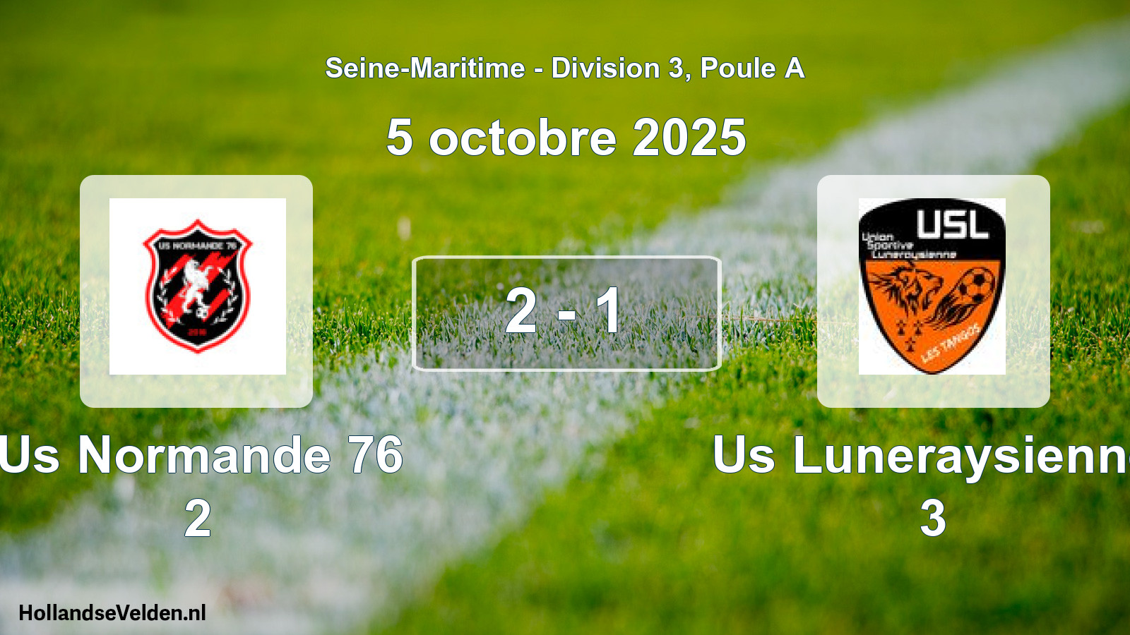 Total number of matches played: Us Normande 76 2 - Us Luneraysienne 3 2 - 1 (5 October 2025)