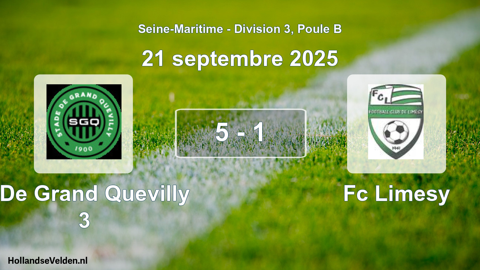 Total number of matches played: S De Grand Quevilly 3 - Fc Limesy 5 - 1 (21 September 2025)