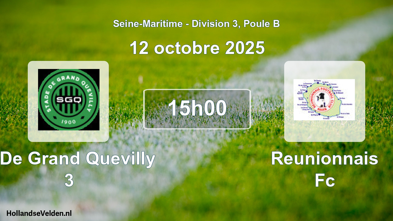 Scheduled Match: S De Grand Quevilly 3 - Reunionnais Fc (12 October 2025)