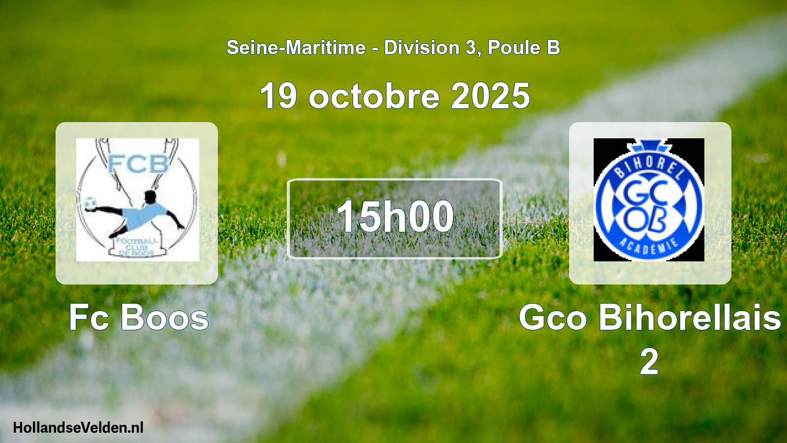 Scheduled Match: Fc Boos - Gco Bihorellais 2 (19 October 2025)