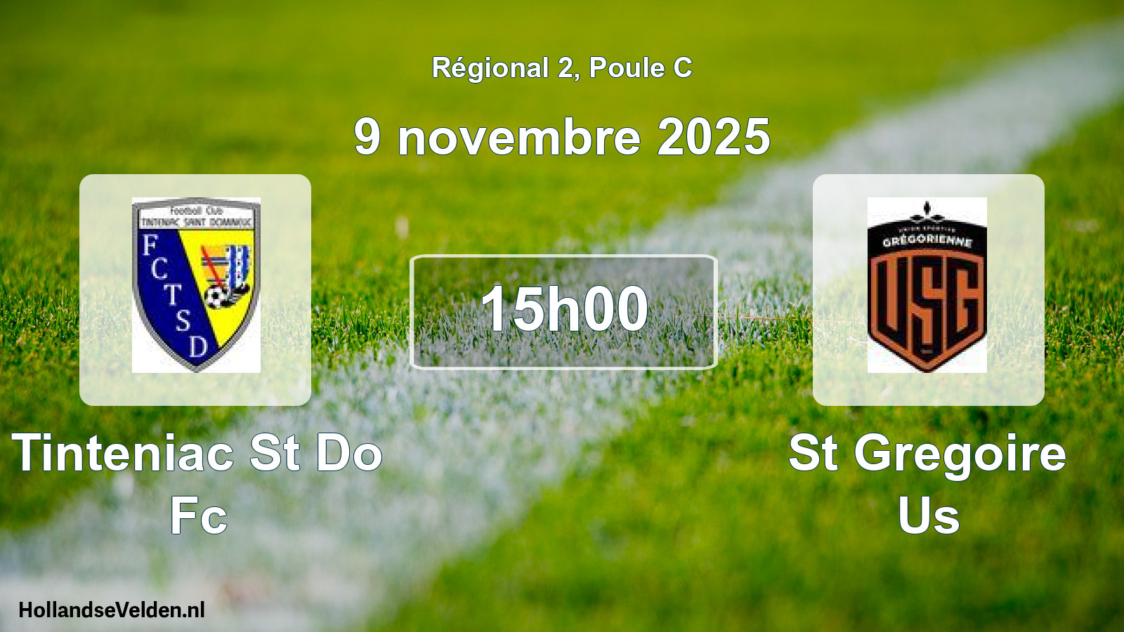 Geplande wedstrijd: Tinteniac St Do Fc - St Gregoire Us (9 novembre 2025)