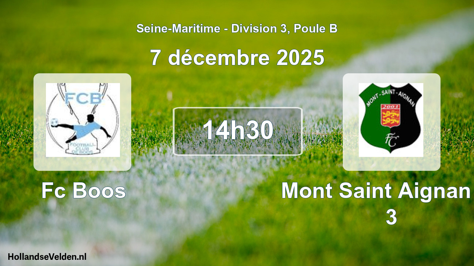 Geplande wedstrijd: Fc Boos - Mont Saint Aignan Fc 3 (7 december 2025)