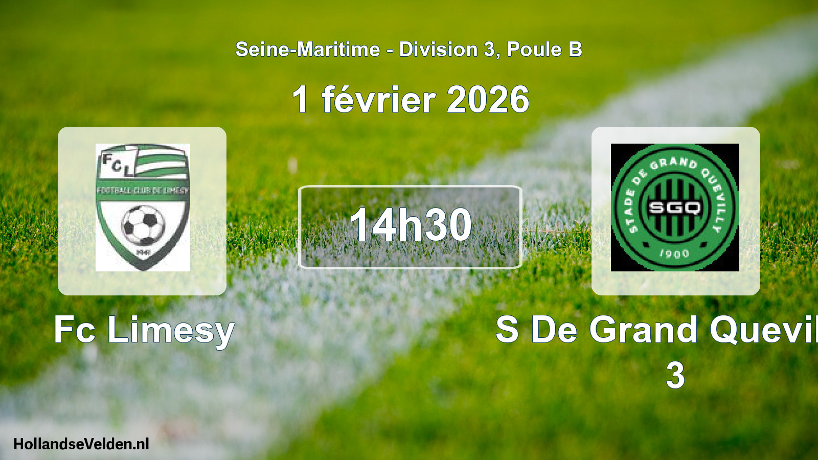 Geplande wedstrijd: Fc Limesy - S De Grand Quevilly 3 (1 februari 2026)