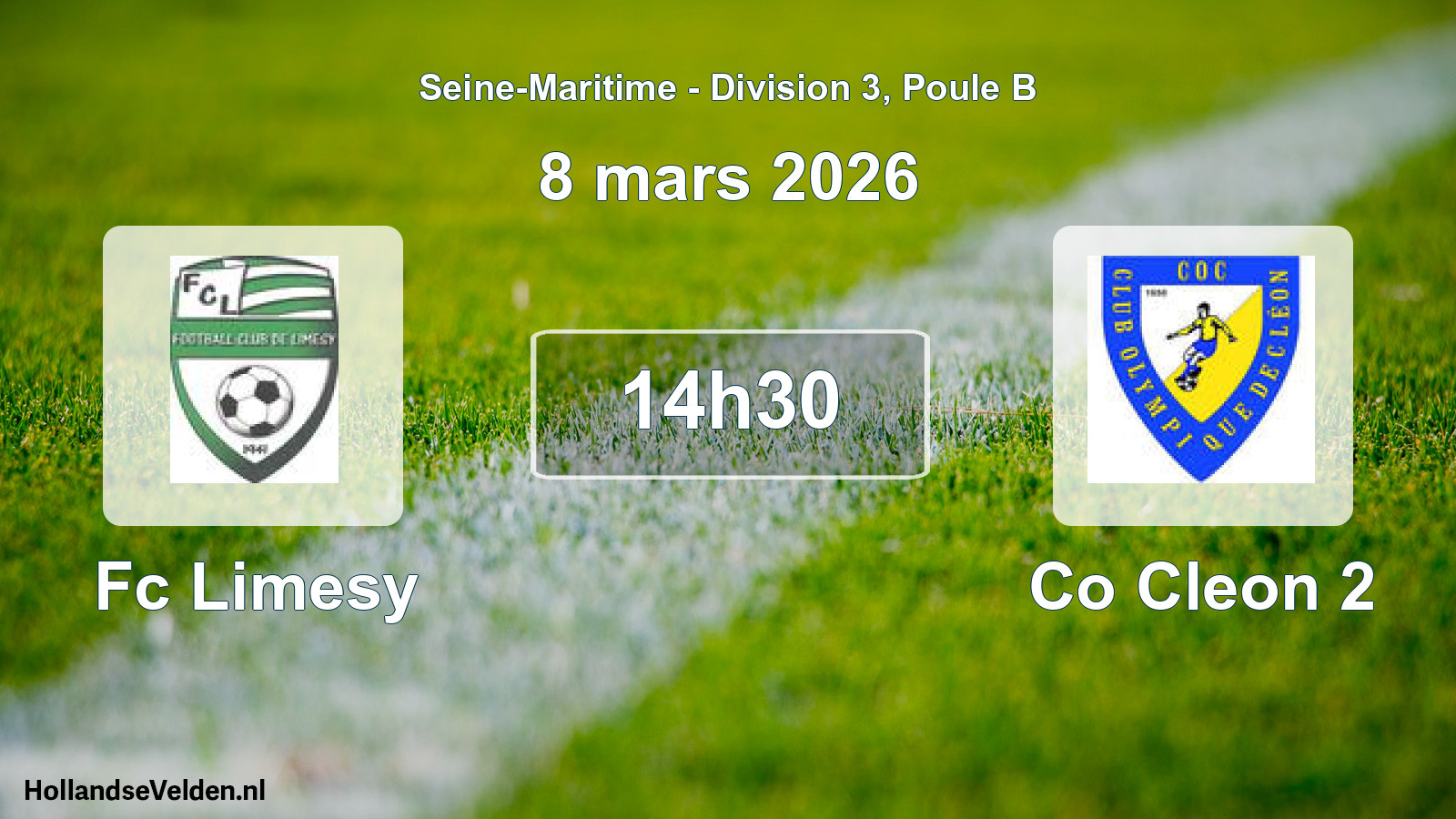 Geplande wedstrijd: Fc Limesy - Co Cleon 2 (8 mars 2026)