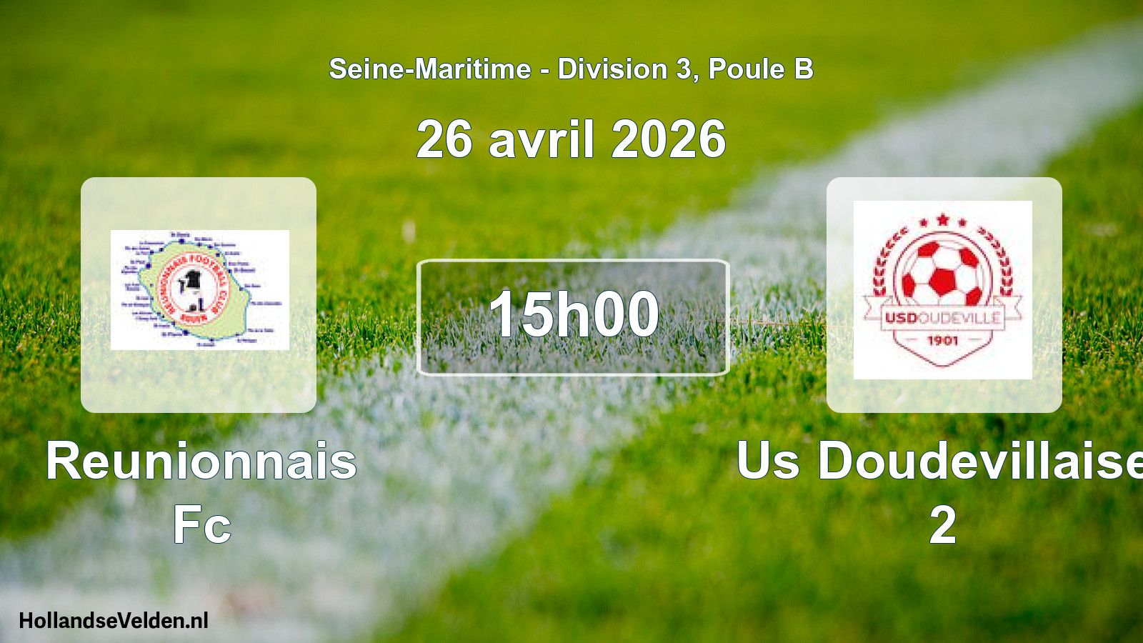 Geplande wedstrijd: Reunionnais Fc - Us Doudevillaise 2 (26 april 2026)