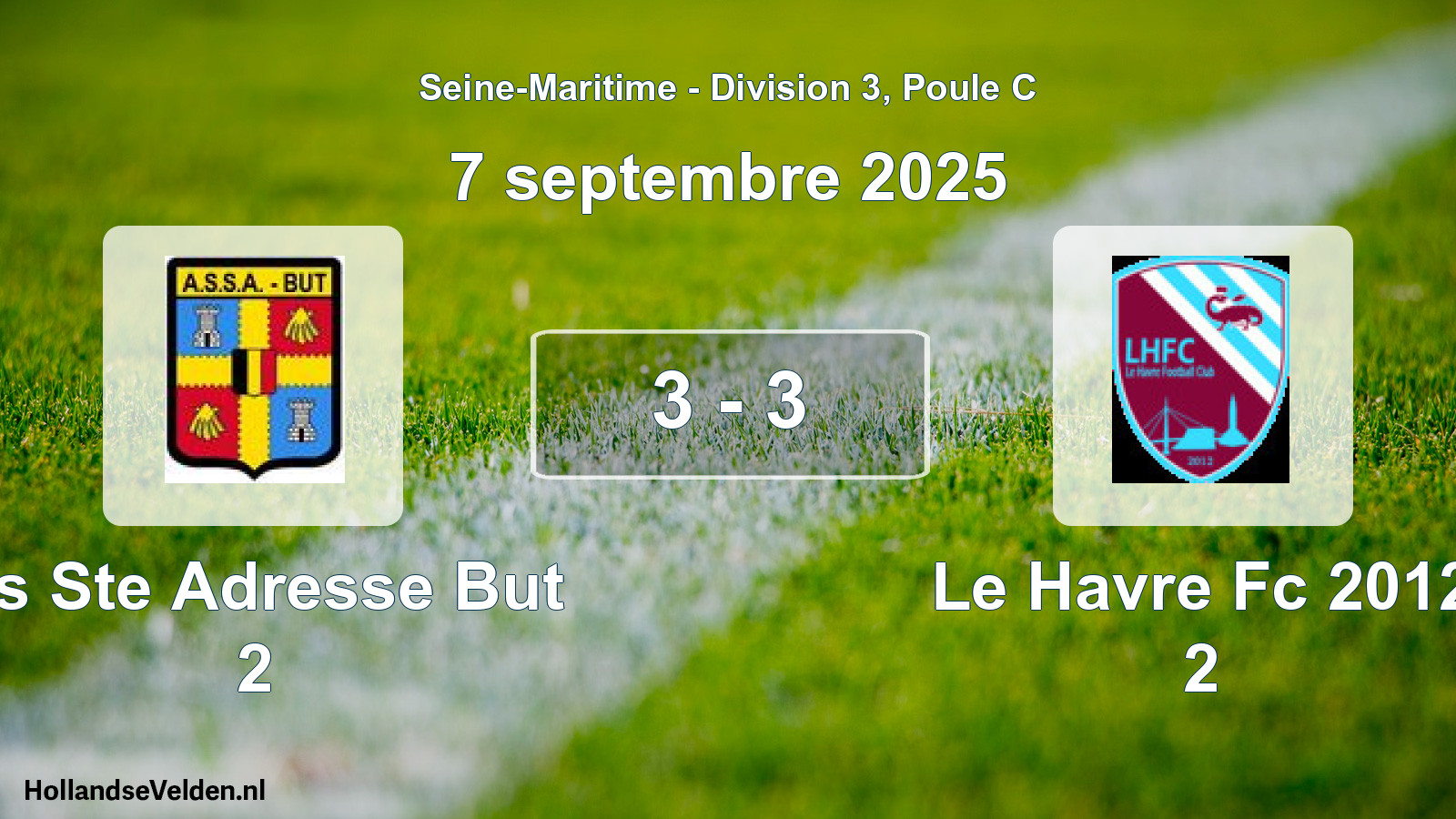 Gespeelde wedstrijd: As Ste Adresse But 2 - Le Havre Fc 2012 2 3 - 3 (7 september 2025)