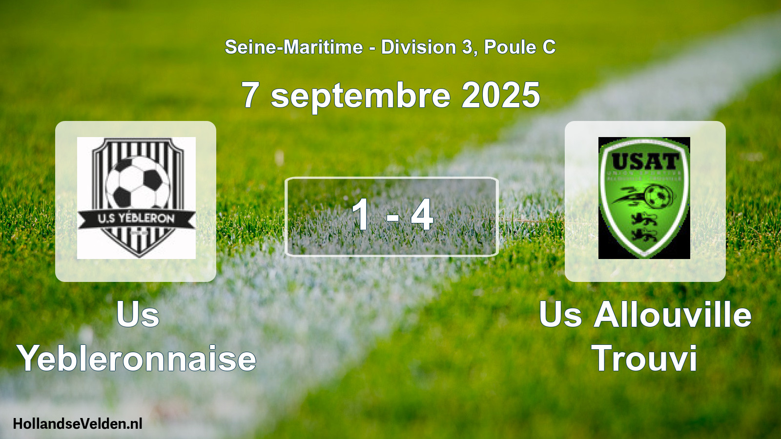 Total number of matches played: Us Yebleronnaise - Us Allouville Trouvi 1 - 4 (7 September 2025)