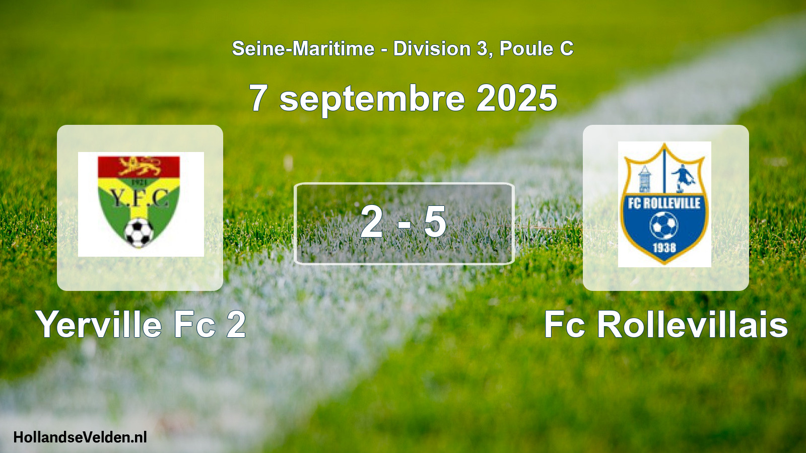 Total number of matches played: Yerville Fc 2 - Fc Rollevillais 2 - 5 (7 September 2025)