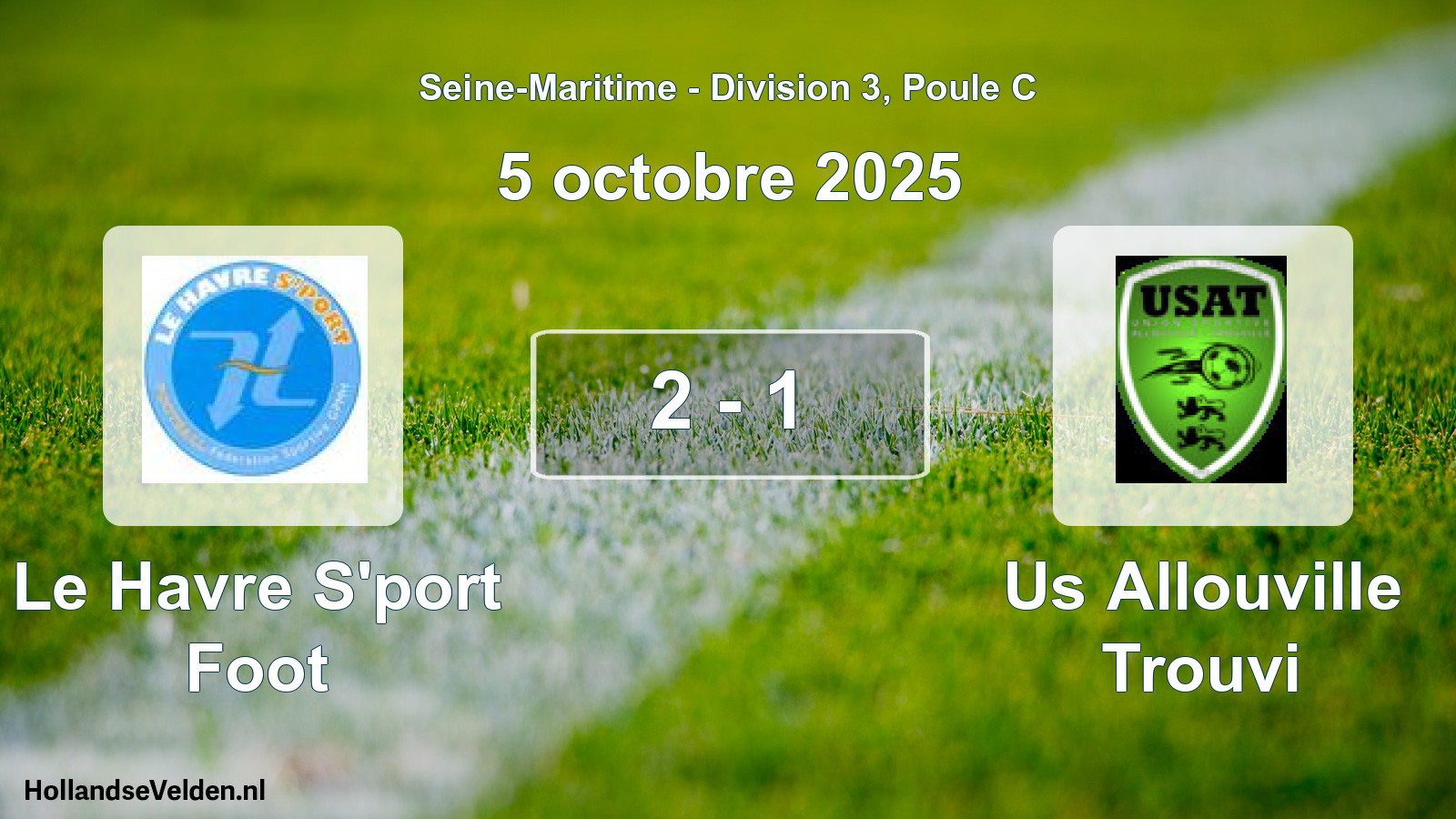Gespeelde wedstrijd: Le Havre S'port Foot - Us Allouville Trouvi 2 - 1 (5 octobre 2025)