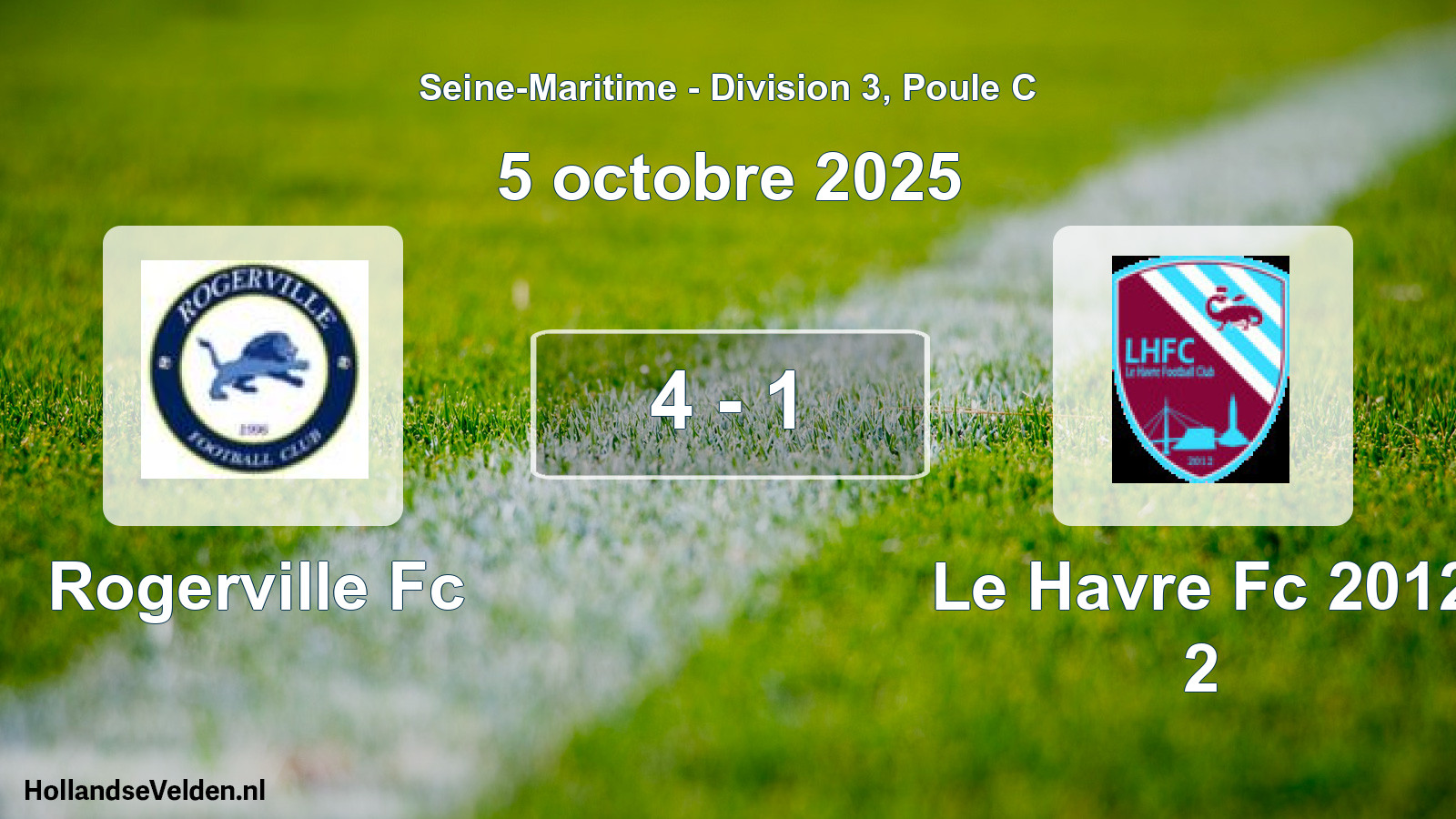 Gespeelde wedstrijd: Rogerville Fc - Le Havre Fc 2012 2 4 - 1 (5 oktober 2025)