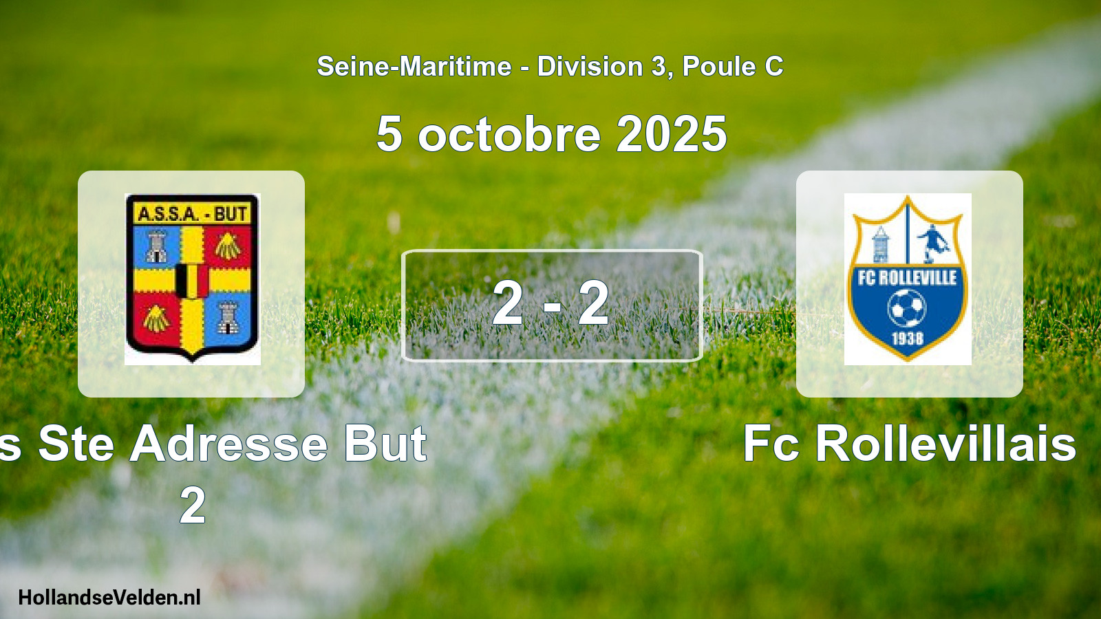 Gespeelde wedstrijd: As Ste Adresse But 2 - Fc Rollevillais 2 - 2 (5 oktober 2025)