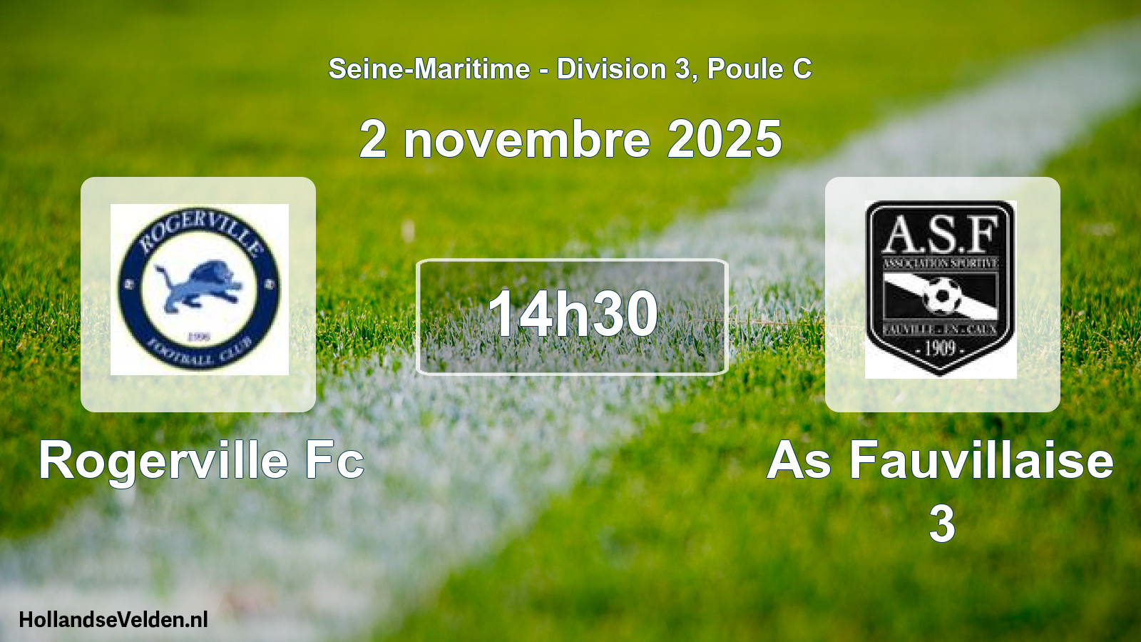 Scheduled Match: Rogerville Fc - As Fauvillaise 3 (2 November 2025)