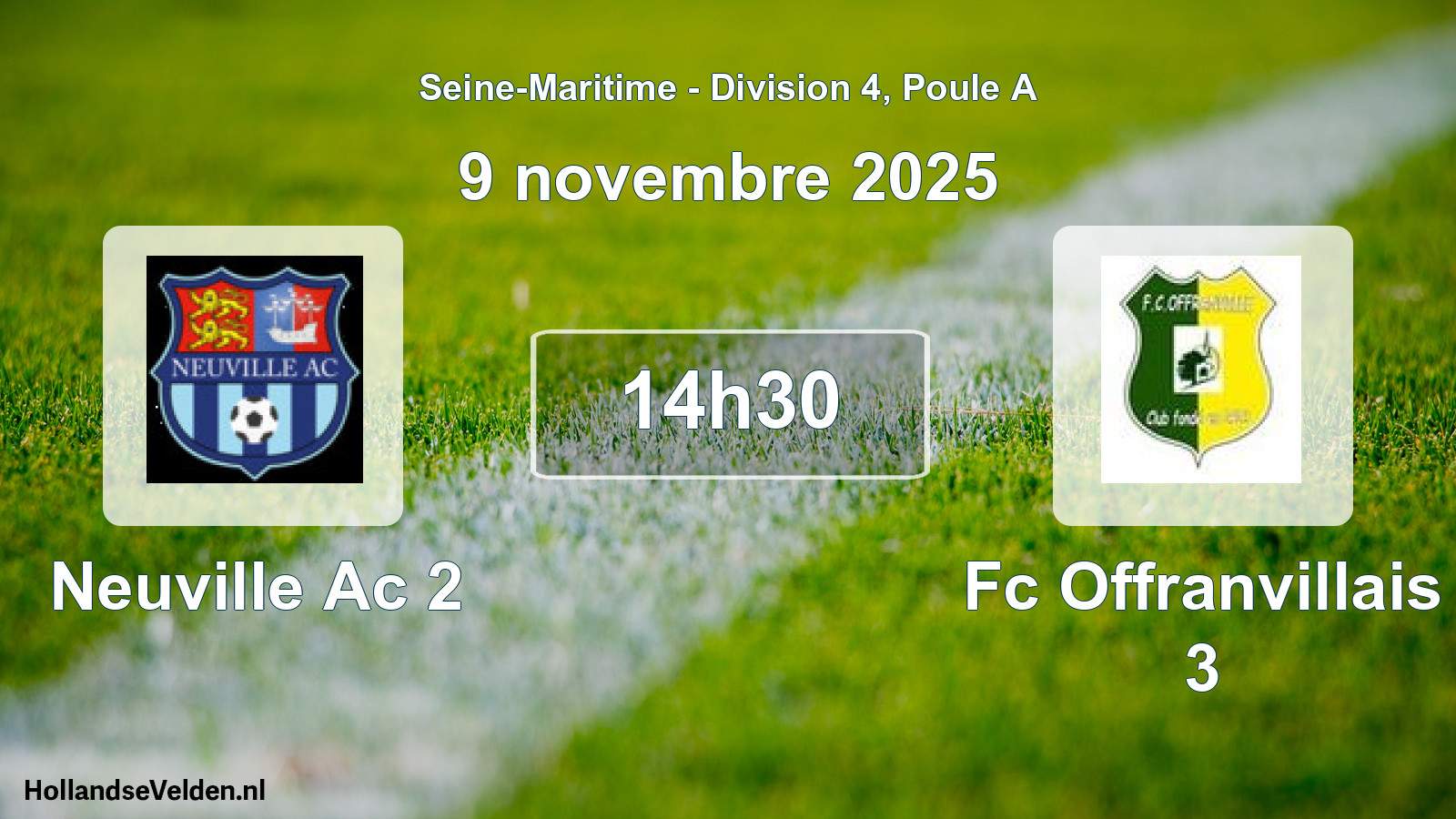 Geplande wedstrijd: Neuville Ac 2 - Fc Offranvillais 3 (9 novembre 2025)