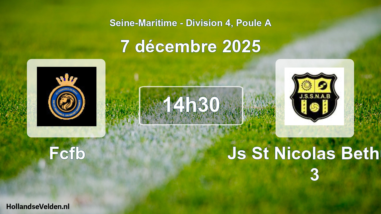 Geplande wedstrijd: Fcfb - Js St Nicolas Bethun 3 (7 décembre 2025)