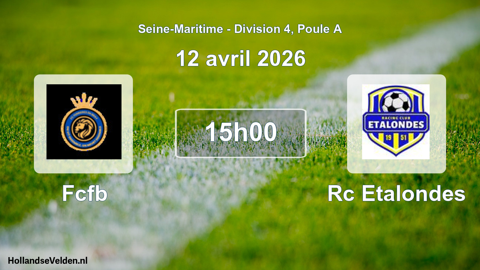 Geplande wedstrijd: Fcfb - Rc Etalondes (12 avril 2026)