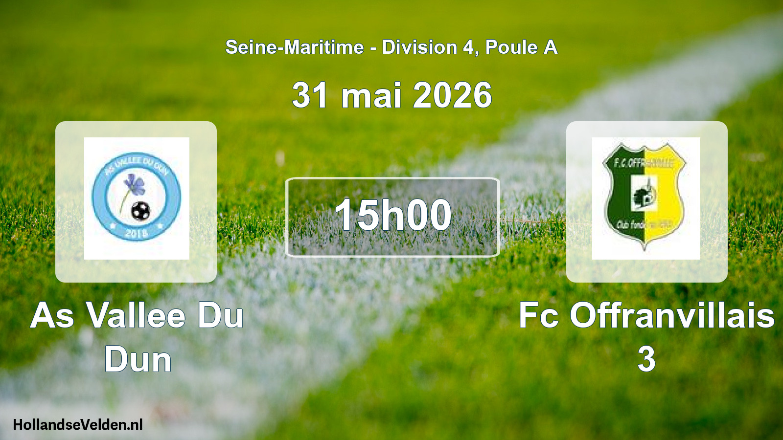 Geplande wedstrijd: As Vallee Du Dun - Fc Offranvillais 3 (31 mai 2026)