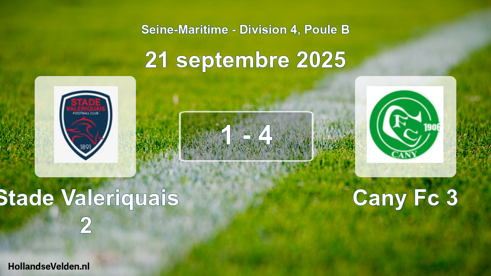Total number of matches played: Stade Valeriquais 2 - Cany Fc 3 1 - 4 (21 September 2025)