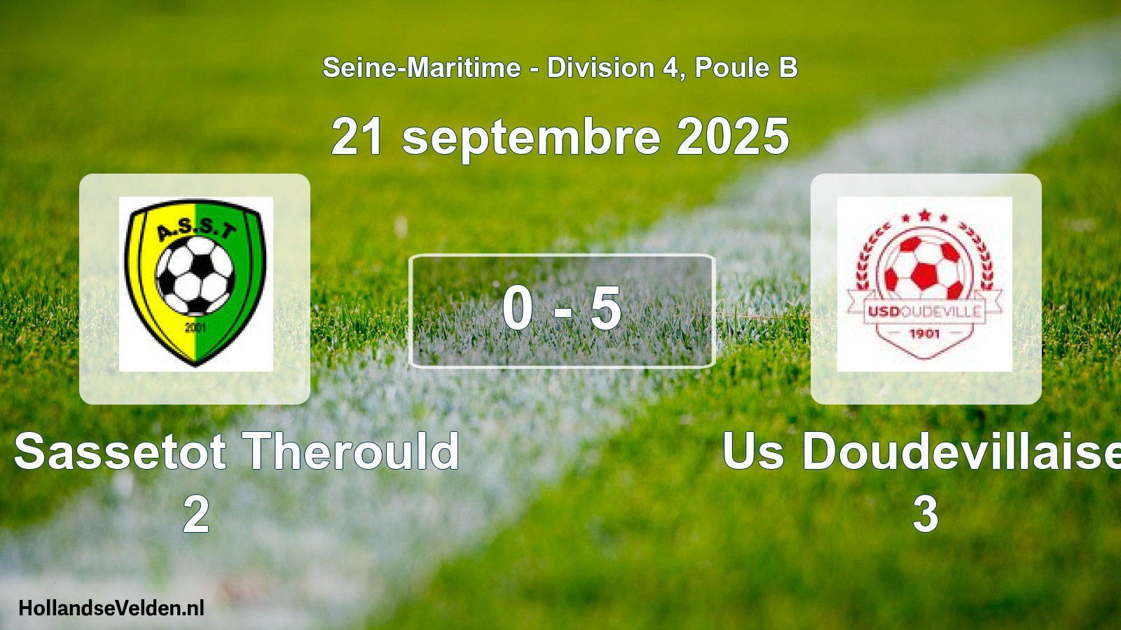 Gespeelde wedstrijd: As Sassetot Therould 2 - Us Doudevillaise 3 0 - 5 (21 septembre 2025)