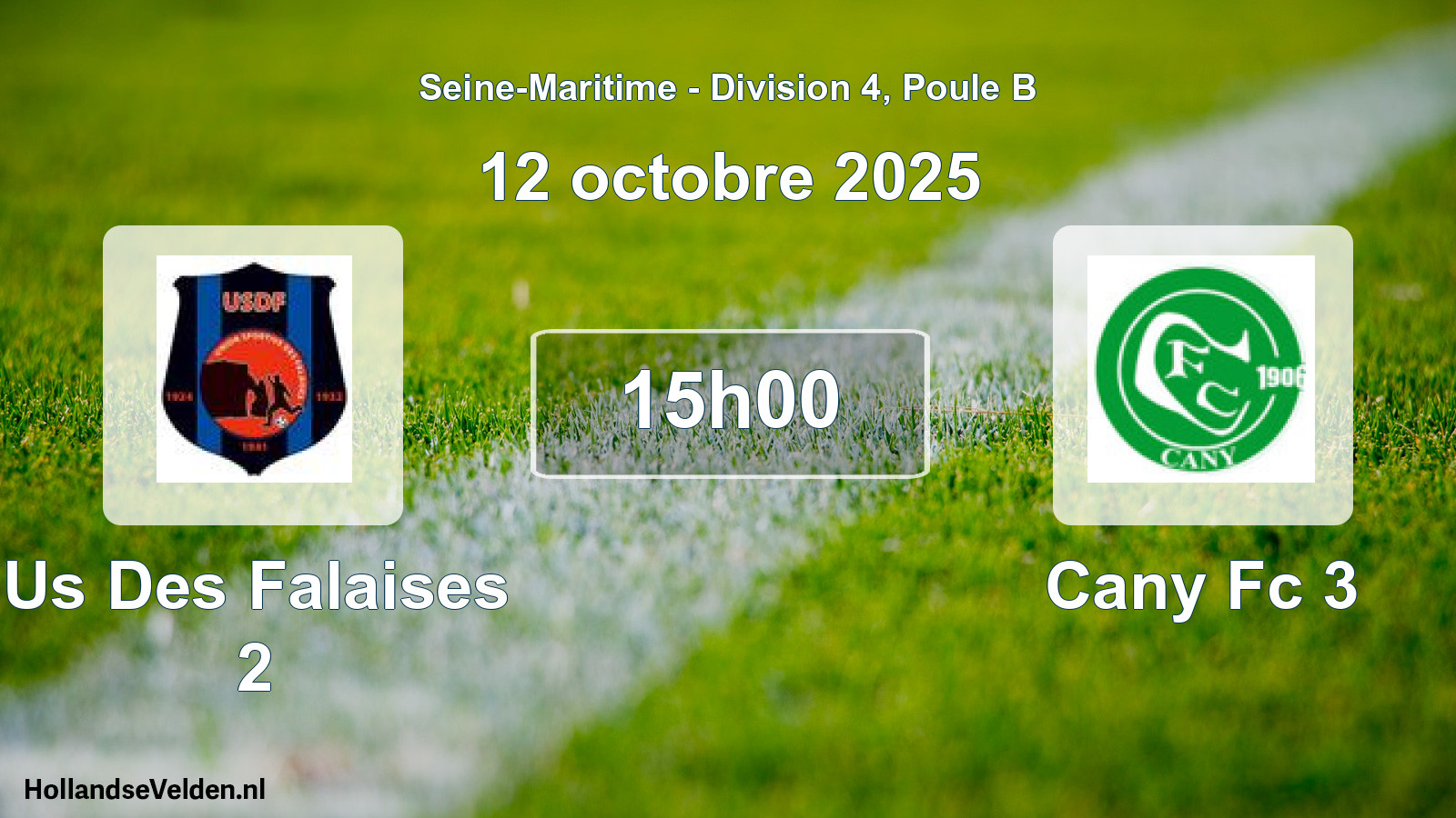 Geplande wedstrijd: Us Des Falaises 2 - Cany Fc 3 (12 oktober 2025)