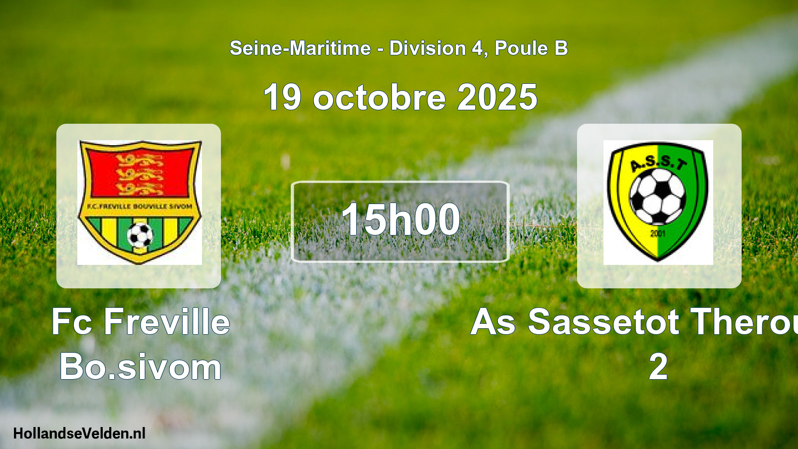 Geplande wedstrijd: Fc Freville Bo.sivom - As Sassetot Therould 2 (19 oktober 2025)