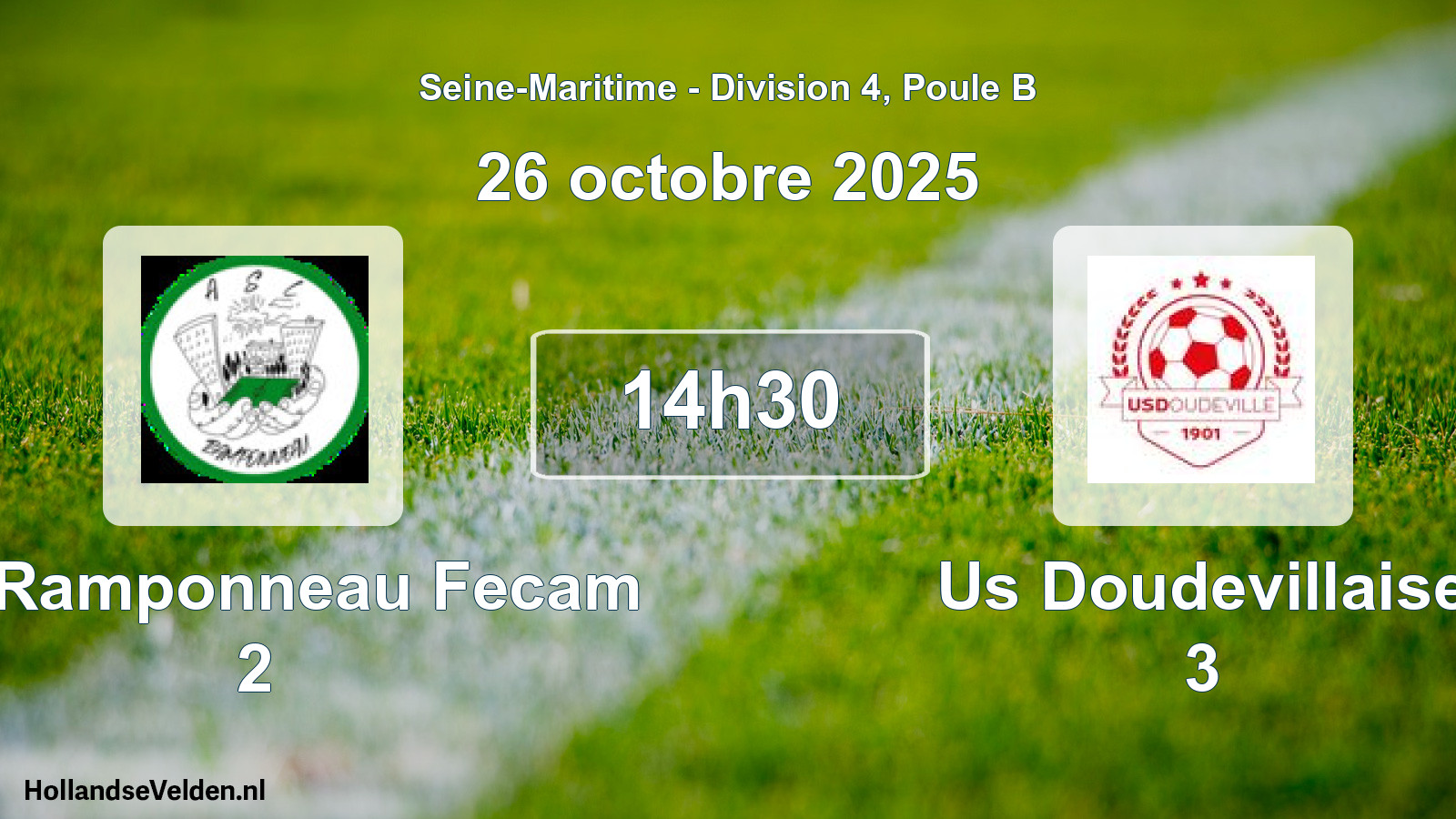 Scheduled Match: Asl Ramponneau Fecam 2 - Us Doudevillaise 3 (26 October 2025)