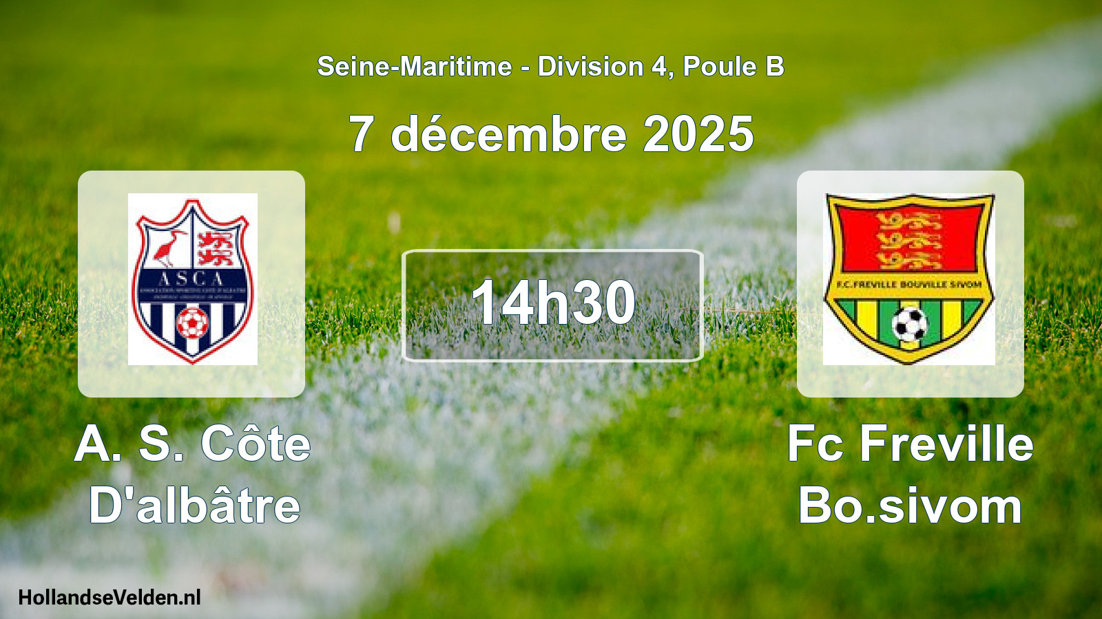 Geplande wedstrijd: A. S. Côte D'albâtre - Fc Freville Bo.sivom (7 december 2025)