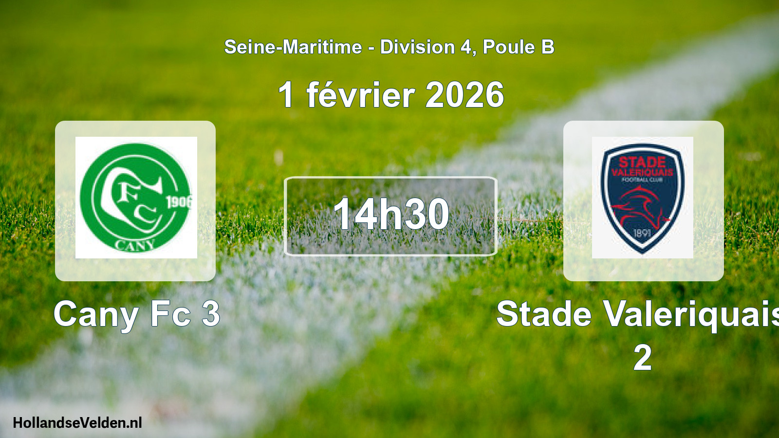 Scheduled Match: Cany Fc 3 - Stade Valeriquais 2 (1 February 2026)