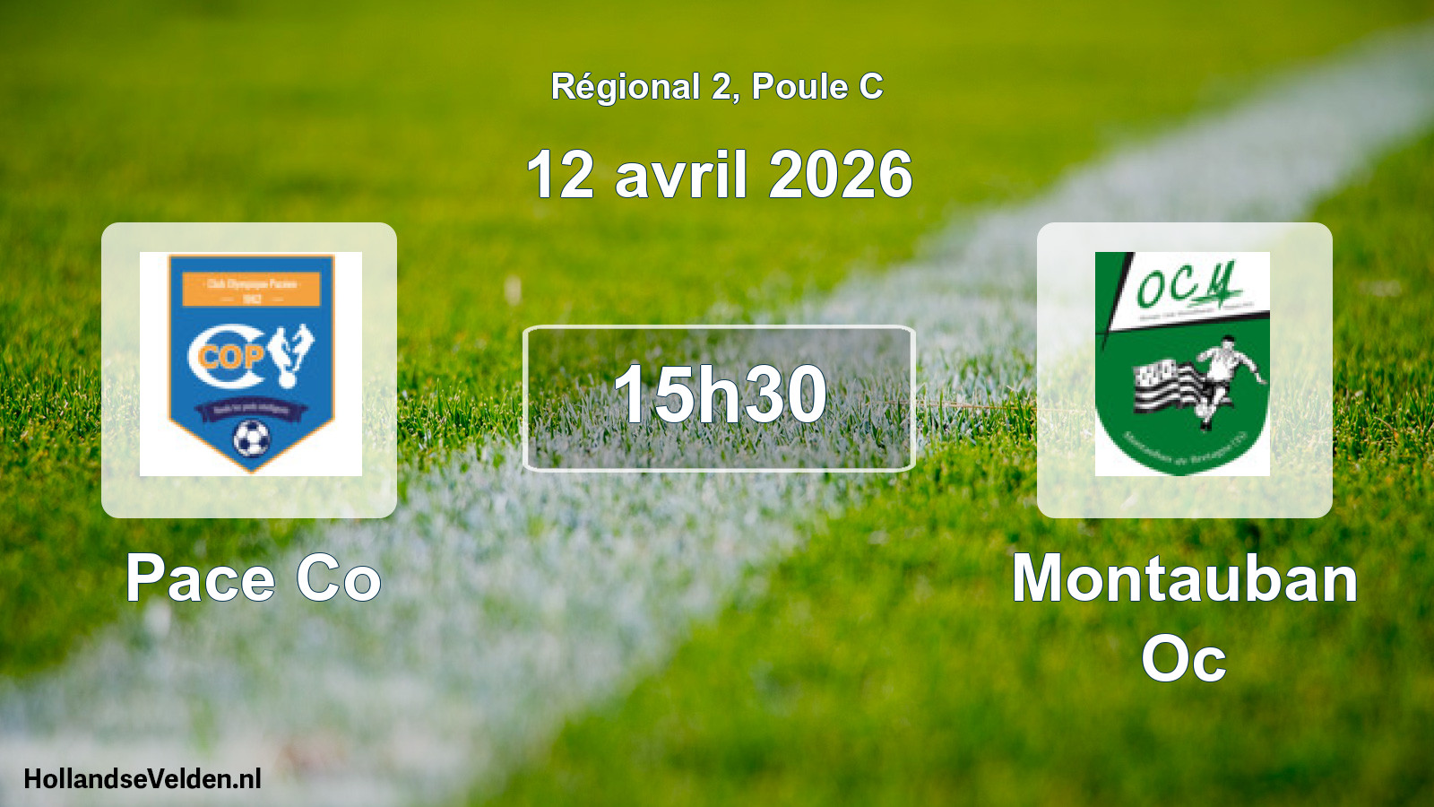 Scheduled Match: Pace Co - Montauban Oc (12 April 2026)