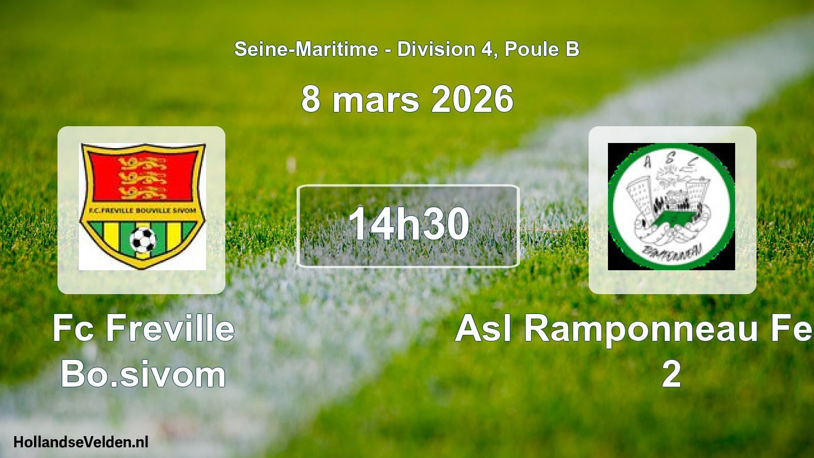 Scheduled Match: Fc Freville Bo.sivom - Asl Ramponneau Fecam 2 (8 March 2026)