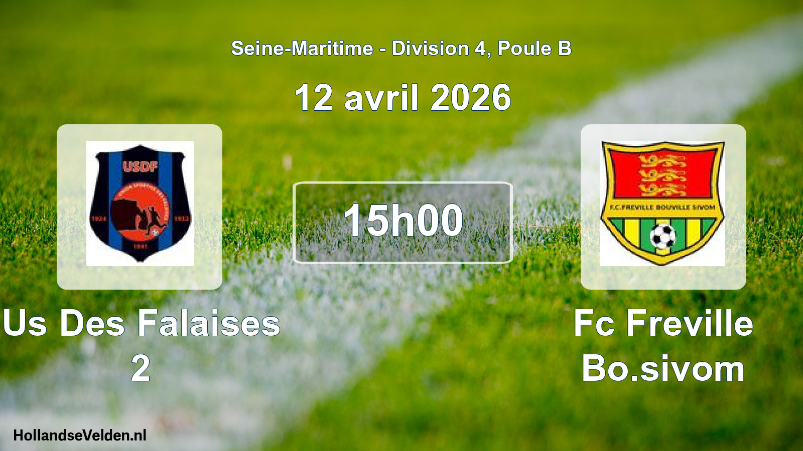 Scheduled Match: Us Des Falaises 2 - Fc Freville Bo.sivom (12 April 2026)