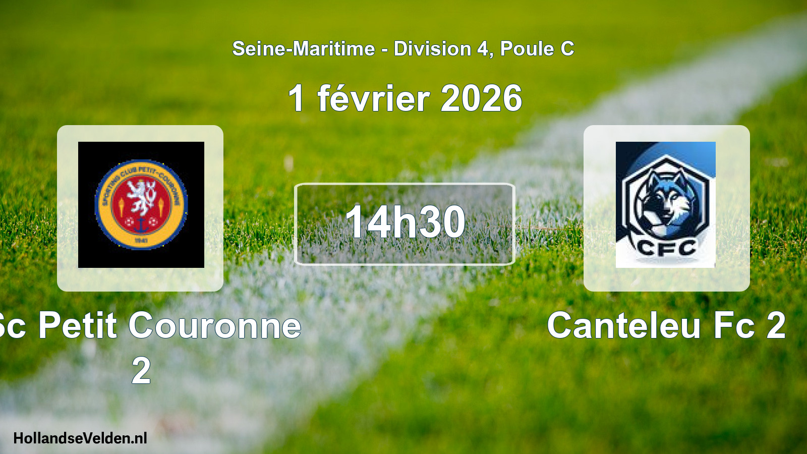 Geplande wedstrijd: Sc Petit Couronne 2 - Canteleu Fc 2 (1 février 2026)
