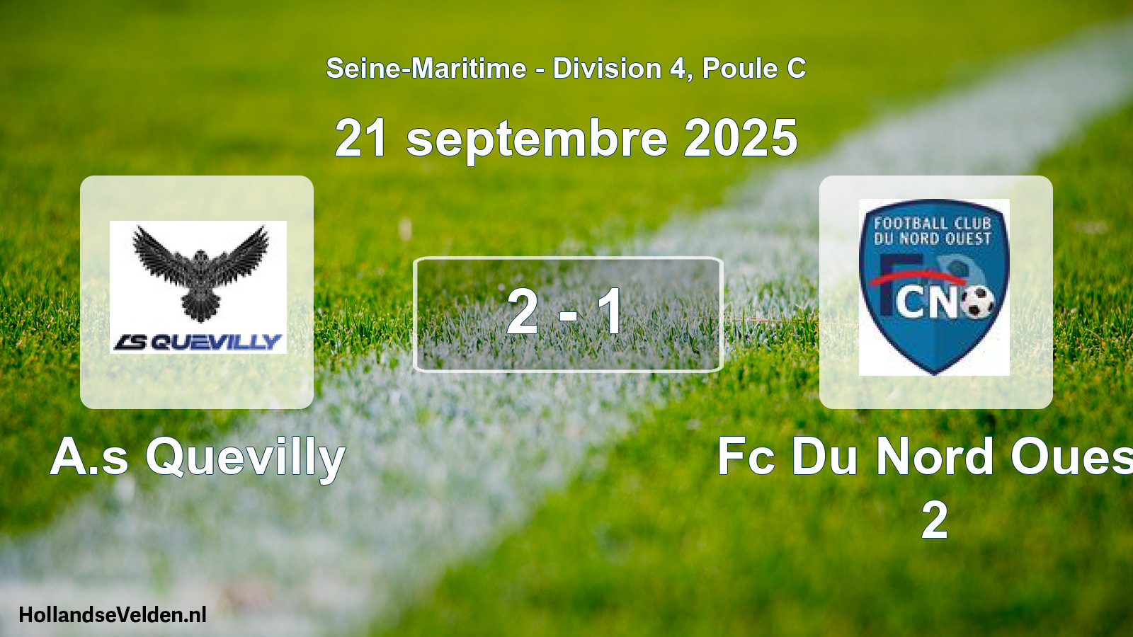 Total number of matches played: A.s Quevilly - Fc Du Nord Ouest 2 2 - 1 (21 September 2025)