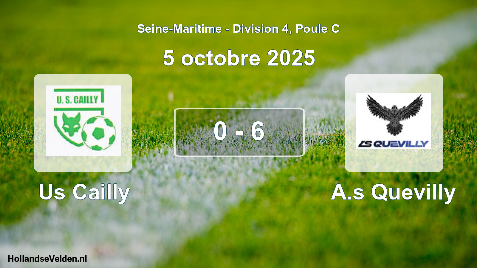 Total number of matches played: Us Cailly - A.s Quevilly 0 - 6 (5 October 2025)