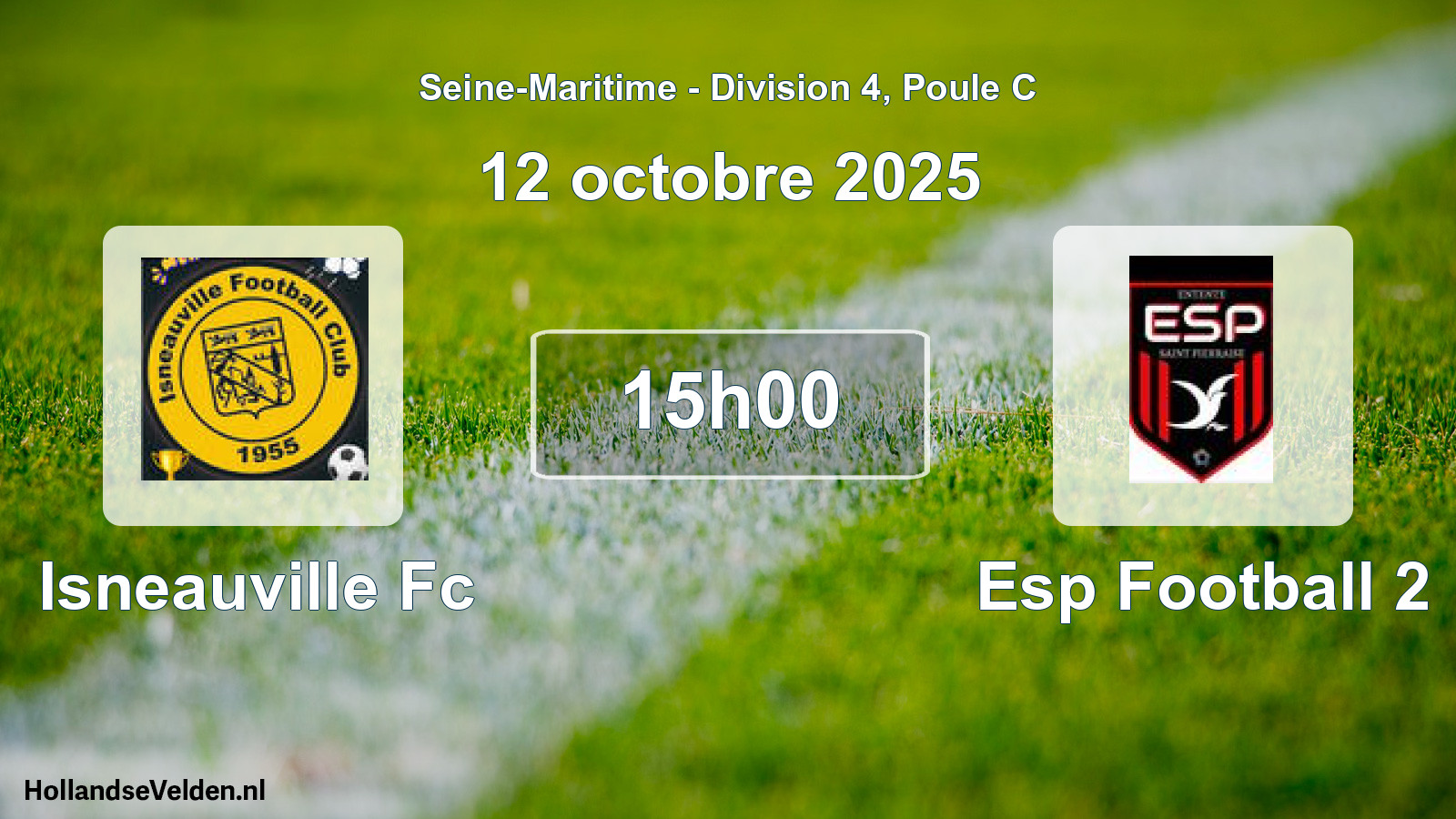 Geplande wedstrijd: Isneauville Fc - Esp Football 2 (12 octobre 2025)
