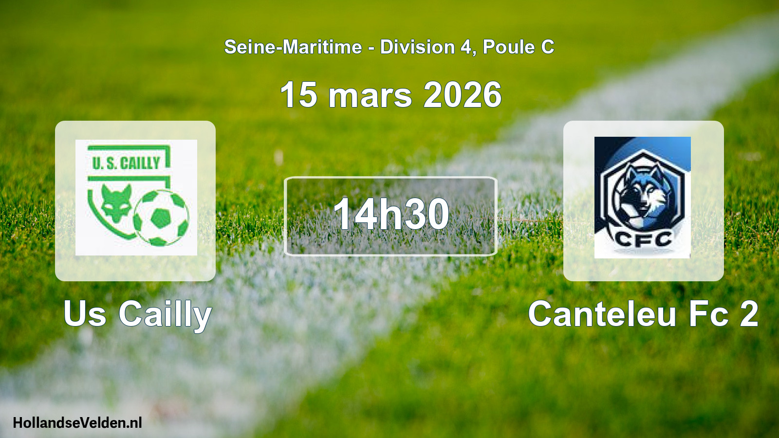 Geplande wedstrijd: Us Cailly - Canteleu Fc 2 (15 mars 2026)