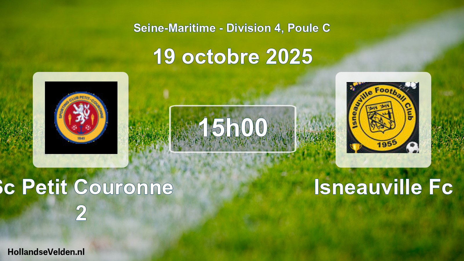 Scheduled Match: Sc Petit Couronne 2 - Isneauville Fc (19 October 2025)