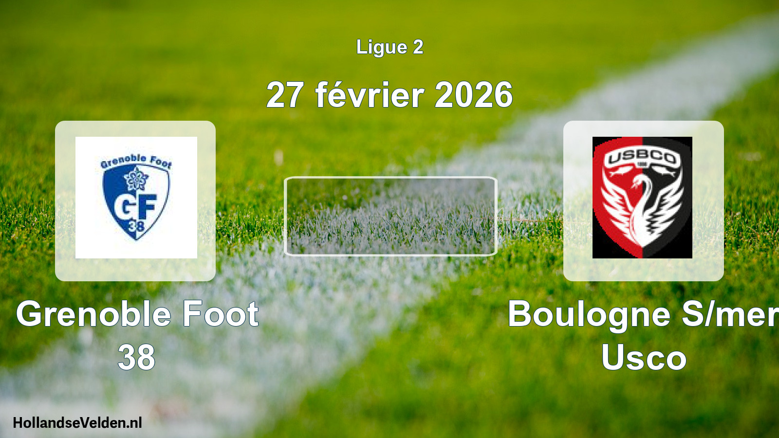 Geplande wedstrijd: Grenoble Foot 38 - Boulogne S/mer Usco (27 février 2026)